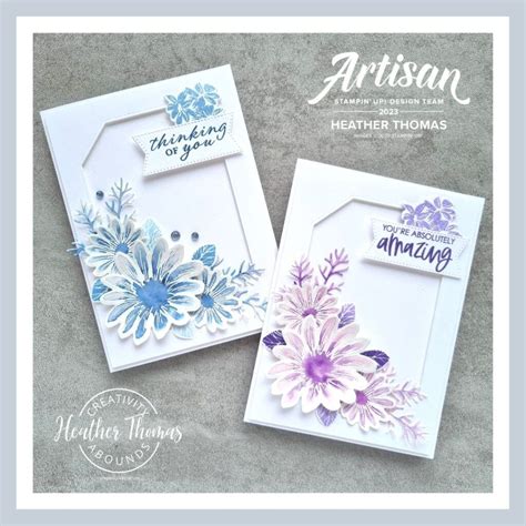 Two Cards With Watercolor Flowers On Them