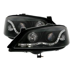 Faróis LED Opel Astra G Negro Oscarparts