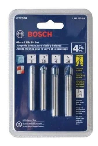 Juego De Brocas Para Vidrio Y Baldosa Bosch Gt Env O Gratis