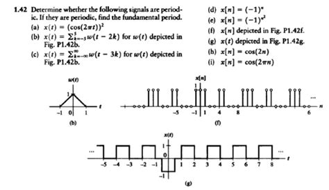 Solved 1 42 Determine Whether The Following Signals Are Chegg