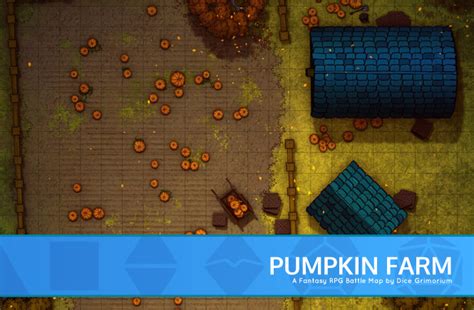 Pumpkin Farm - D&D Map for Roll20 And Tabletop - Dice Grimorium