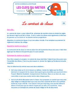 Le Contrat De Classe Se Unsa Le Contrat De Classe Se Unsa Pdf