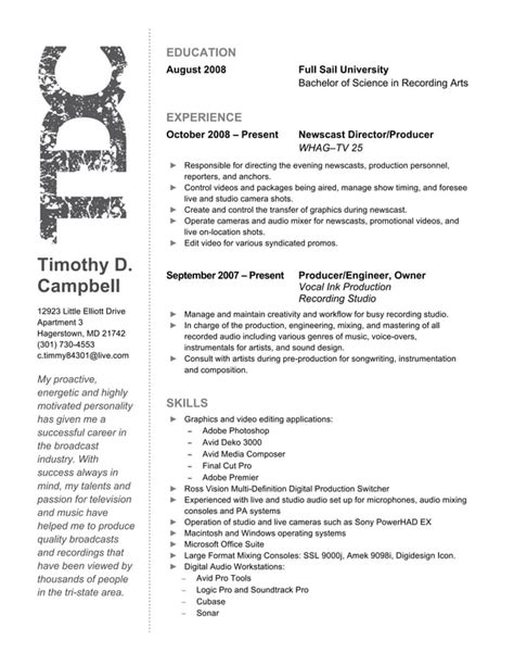 Tim Campbell Resume PDF