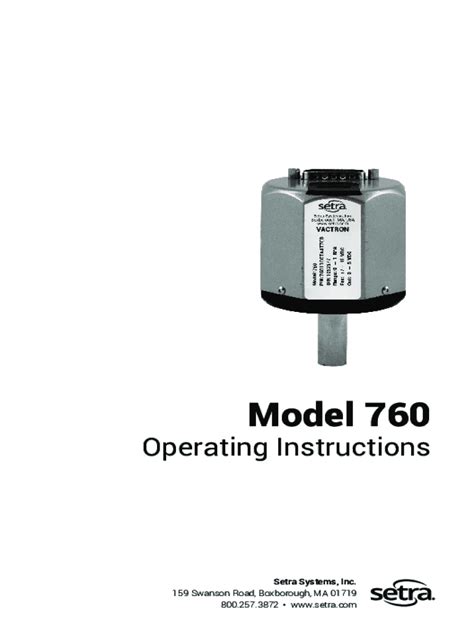 Fillable Online Setra Model Srh Relative Humidity Sensor Series