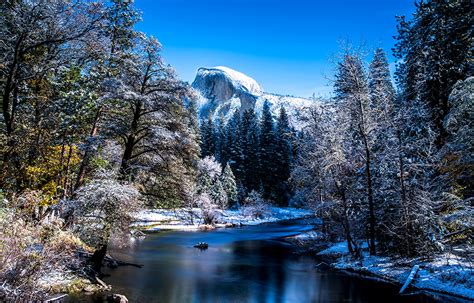 Fonds Decran Usa Parc Montagnes Rivières Forêts Hiver Photographie De