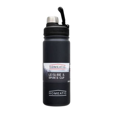 Purchase Homeatic Steel Sports Water Bottle Black 650ml Kd 859