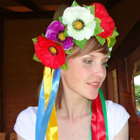 Wreath Headdress Ukrainian Vinok Ukraine Flowers Ukrainian Wreath