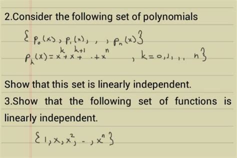 Solved 2consider The Following Set Of Polynomials Polx