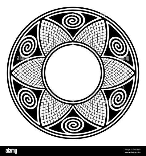 Circle Frame With Hopi Patterns Decorative Ornament Inspired By