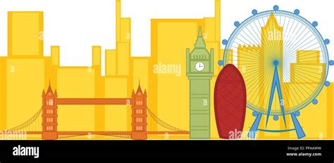 Colored Cityscape Of London Stock Vector Image And Art Alamy