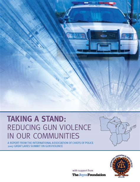 Taking A Stand Reducing Gun Violence In Our Communities Cover Police