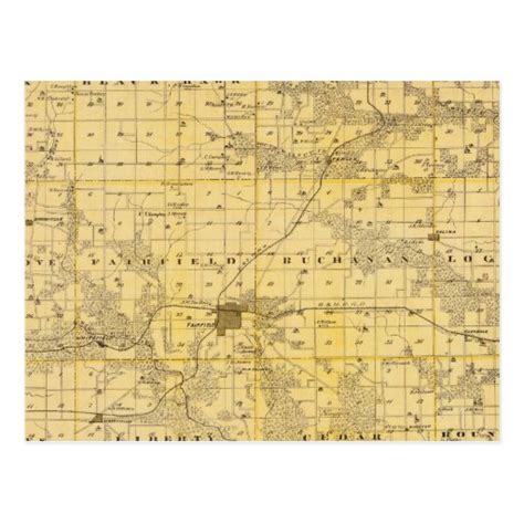 Map of Jefferson County, State of Iowa Postcard | Zazzle