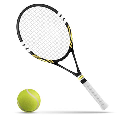 Premium Vector Tennis Racket And Ball