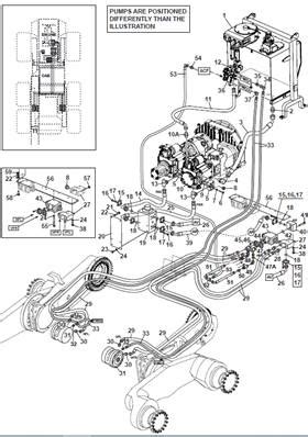 Moteur D Avancement Avant MSE08 Conduites Hydrauliques 9992041S2