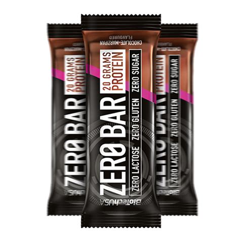 BioTech USA Zero Bar protein szelet csokoládé marcipán 50g