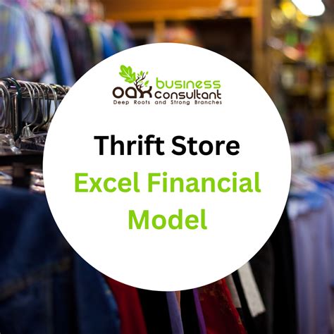 Thrift Store Excel Financial Model Oak Business Consultant