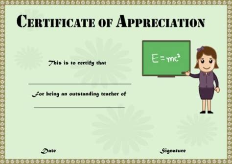 Teacher Of The Month Certificate Templates 11 Word Award Templates