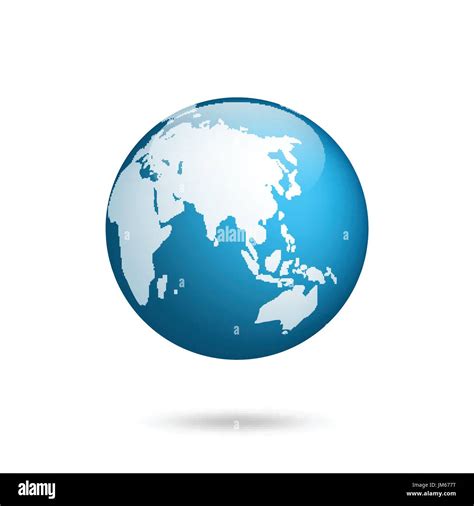 Earth Globe World Map Set Planet With Continents Africa Asia