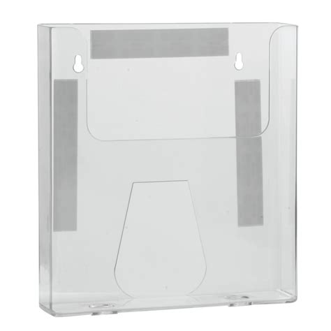 Clear Acrylic Wall Mount Brochure Holder - 8 3/4"L x 2"W x 9 1/2"H