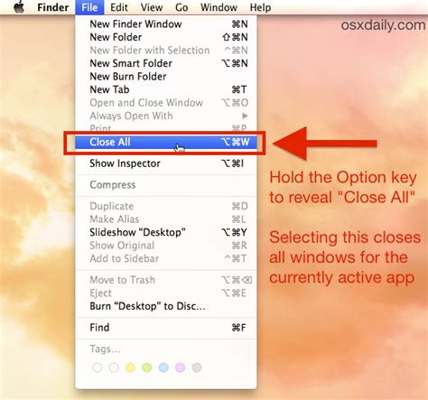 Close All Windows In A Mac App With A Keystroke