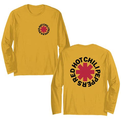 Red Hot Chili Peppers Unisex Double Sided Long Sleeves Worn Asterisk Back Print Sold By