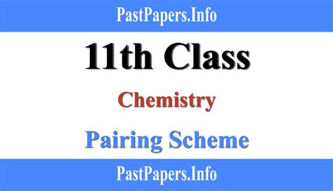 11th Class Chemistry Pairing Scheme 2021 Past Papers