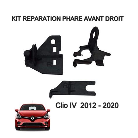 Support Clips Réparation Phare Avant Droit pour Clio 4