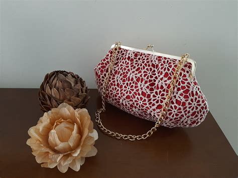 Bolsa Retrô Da Vovó Renda Nude Elo7 Produtos Especiais