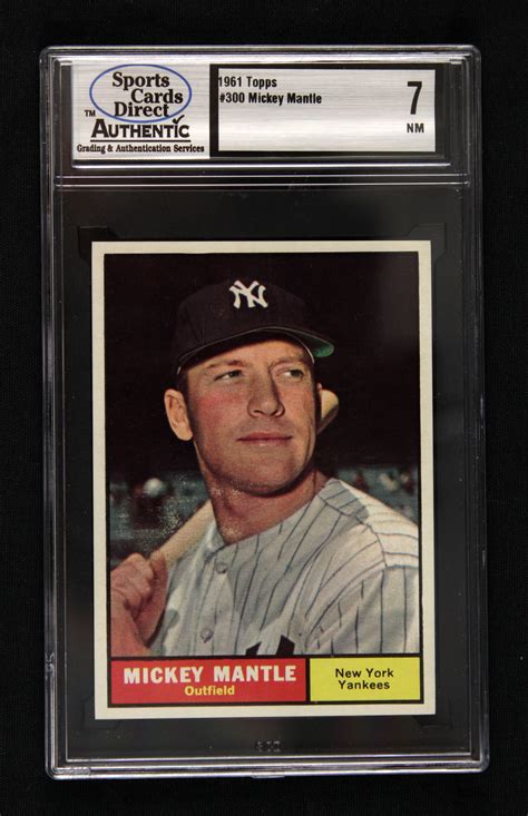 Lot Detail 1961 Mickey Mantle New York Yankees Topps 300 Card