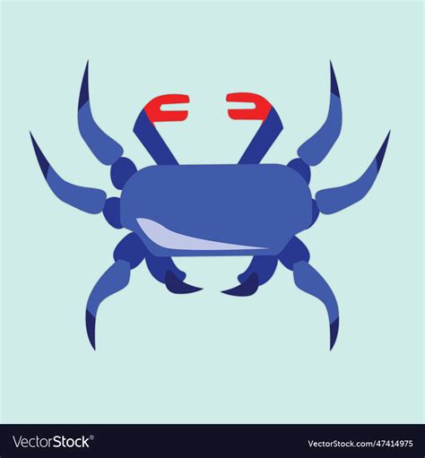 Blue crab icon Royalty Free Vector Image - VectorStock