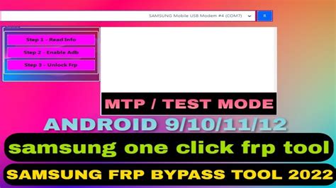 SAMSUNG FRP ENABLE ADB TOOL 2022 | SAMSUNG ONE CLICK FRP TOOL | samsung frp bypass tool 2022 ...