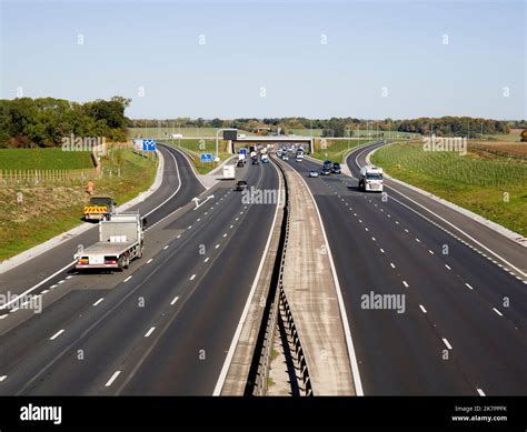 M11 Motorway Harlow Essex Stock Photo Alamy