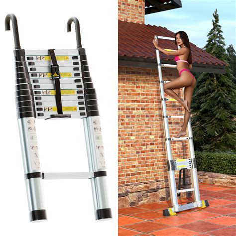 Folding Telescoping Ladder Ft Aluminum Extendable Ladder With