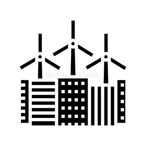 Smart Grid Energy Glyph Icon Vector Illustration Stock Illustration