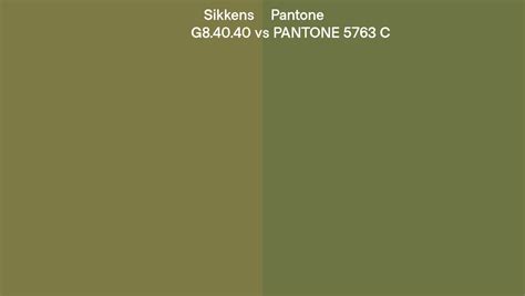 Sikkens G8 40 40 Vs Pantone 5763 C Side By Side Comparison