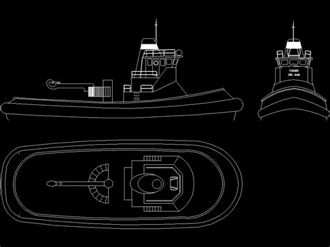 Barco En Autocad Descargar Cad Gratis Kb Bibliocad