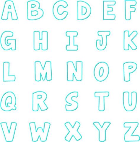 20 Moldes Diferentes De Letras Do Alfabeto Para Colorir Free Printable