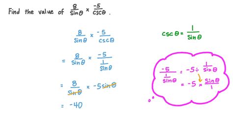 Question Video Using Reciprocal Identities To Simplify A Trigonometric