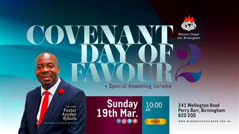 Covenant Day Of Favour And Special Anointing Service Th March