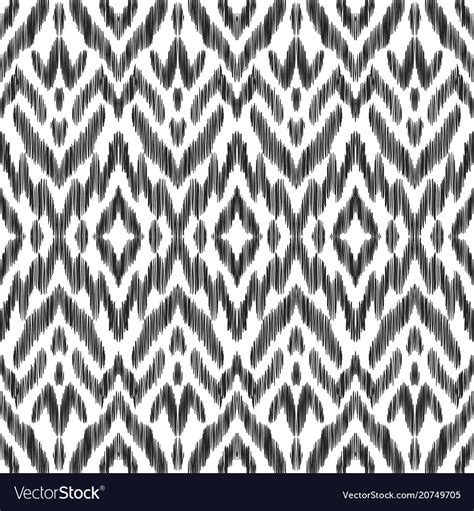 Ikat Seamless Pattern Design For Fabric Royalty Free Vector