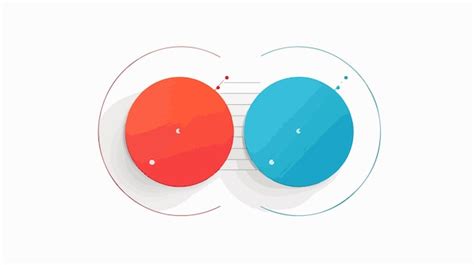 Diagrama de Venn profesional y gráfico de líneas Vector Premium