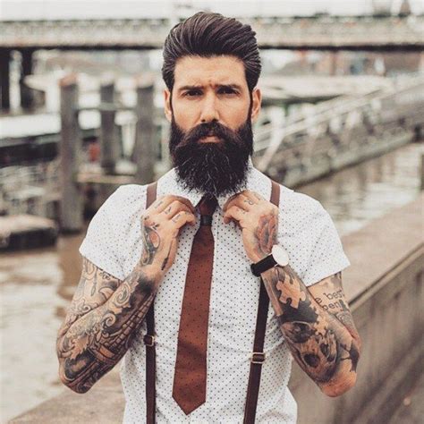 Qu Elegancia Estilo Hombre Hipster Barbas Hipster Hipsters