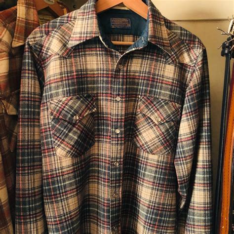 Vintage Pendleton Board Shirt Wool Plaid Flannel Usa Medium 海外 即決 Isp Sa