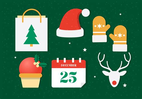 Flat Design Vector Winter Holiday Icons 162588 Vector Art at Vecteezy