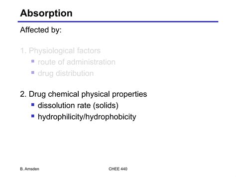 Absorption Physicochemical Properties Of Drug Ppt