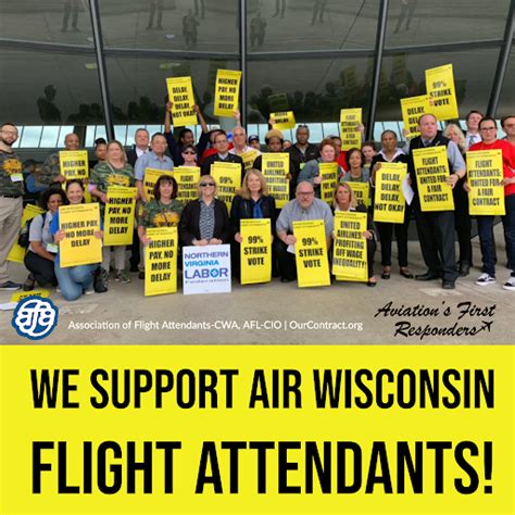 AFA Air Wisconsin Flight Attendants Picket at Dulles, Ask NMB to Impose Deadline on Talks ...