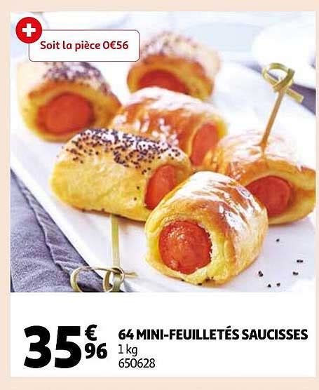 Promo 64 Mini feuilletés Saucisses chez Auchan iCatalogue fr