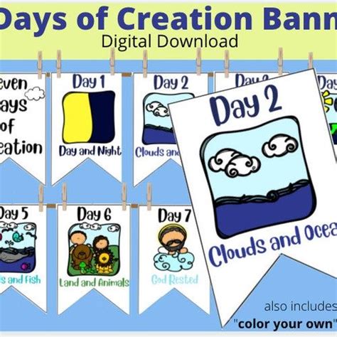 The Days Of Creation Posters Printables Days Of Creation