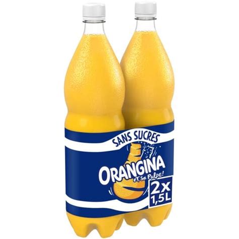 Soda à L Orange Zero S Sucres Ajoutés Orangina Le Pack De 2 Bouteilles D 1 5l à Prix Carrefour