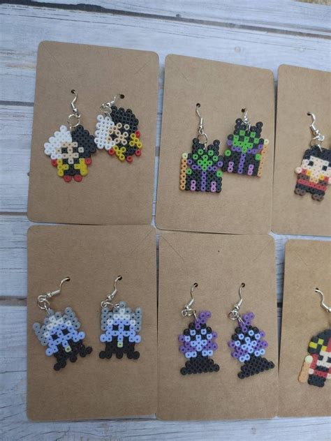 Disney Villain Perler Bead Earrings Etsy